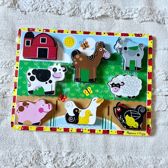 Melissa & Doug Other - Melissa & Doug farm animal farm chunky puzzle